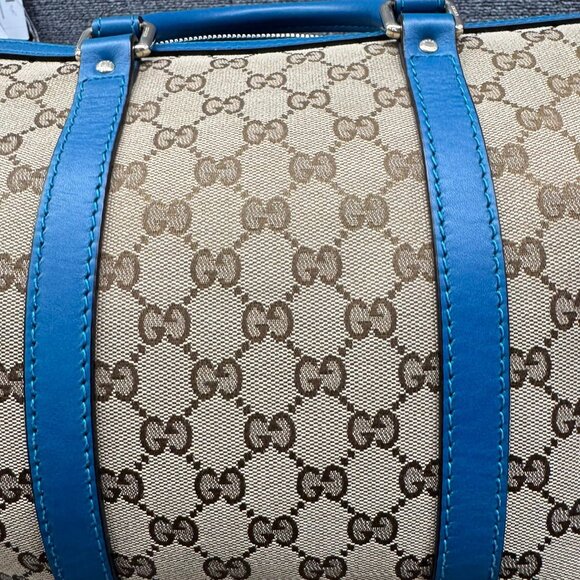 GUCCI Boston Brown Leather Satchel 588-081625 - Picture 2 of 15